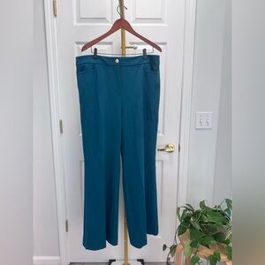 Talbots Providence Pant | Size 16 | Elegant Teal Women's Trousers